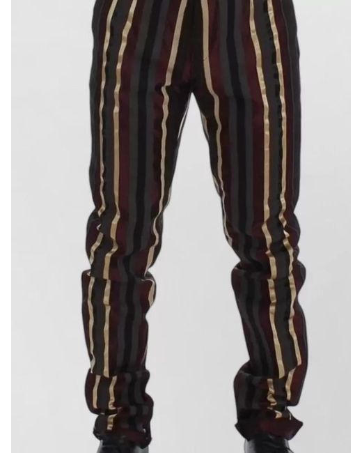 Dolce & Gabbana Black Wool Slim-Fit Striped Three-Piece Suit for men