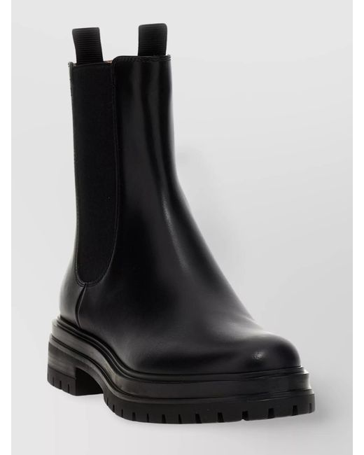 Gianvito Rossi Black Chunky Sole 'Chester' Ankle Boots