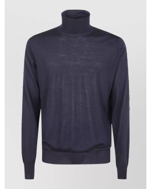 Filippo De Laurentis Blue Turtleneck Wool Jumper for men