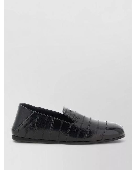 Giuseppe Zanotti Black Rupert 10 Round Toe Textured Slippers for men