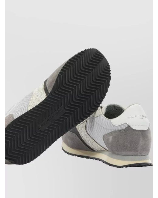 Philippe Model White Leather Low-Top Sneakers for men