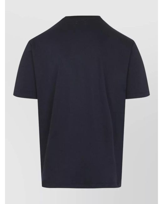 Kiton Blue Cotton Relaxed-Fit T-Shirt for men