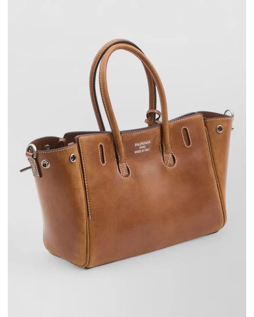 Balenciaga Brown Bel Air Carry-All Bag Mini