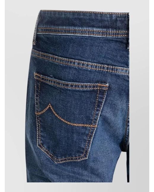 Jacob Cohen Blue Slim Fit Mid Rise Denim Jeans for men