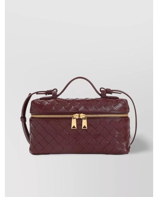 Bottega Veneta Brown Bang Bang Leather Clutch Bag