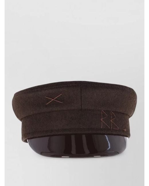 Ruslan Baginskiy Brown Soft Texture Embroidered Hair Band Silhouette