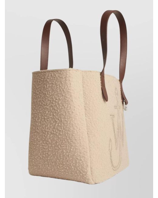 J.W. Anderson Natural Belt Tote Wool Shoulder Bag