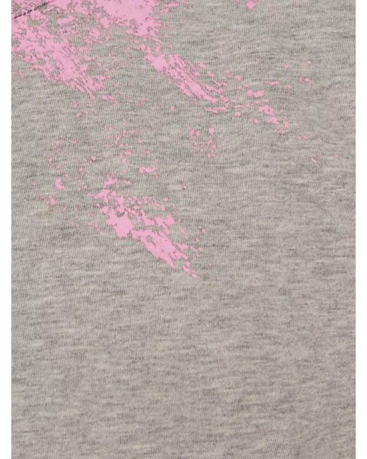 Comme des Garçons Gray Graphic Print Oversize Cotton T-Shirt for men
