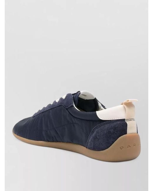 KENZO Blue Low Sneakers Contrast Heel Tab Quilted Texture for men