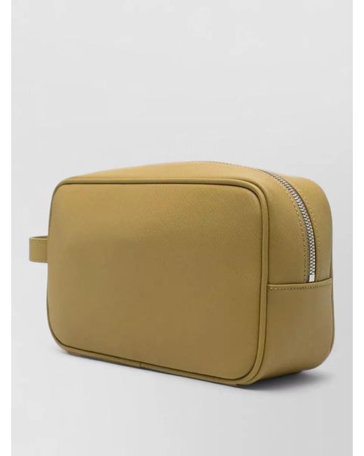 Emporio Armani Natural Logo Beauty Case Rectangular Clutch Wrist Strap for men
