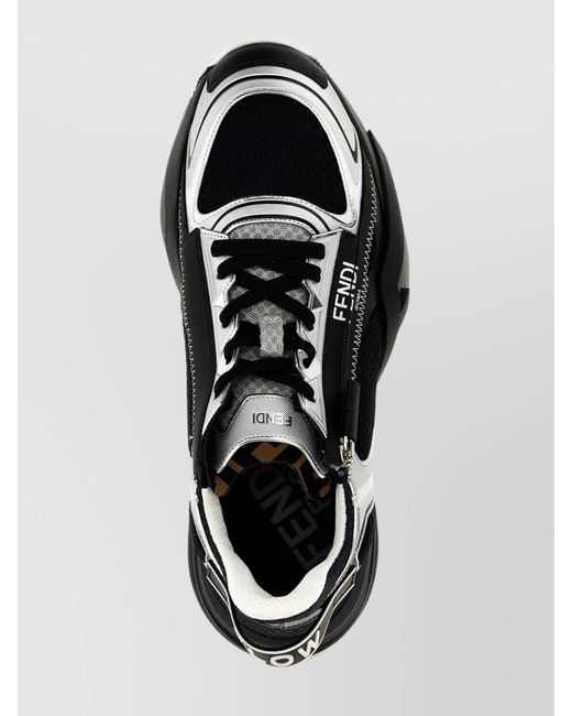 Fendi Multicolor Mesh Low-Top Sneakers for men