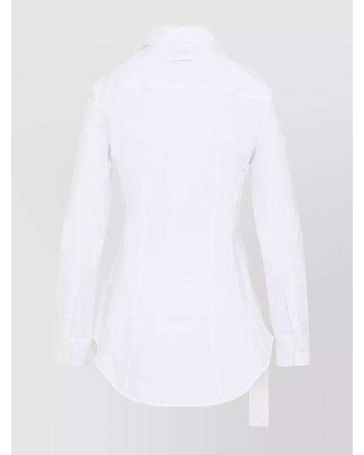 Jean Paul Gaultier White Cotton Strap Detail Shirt
