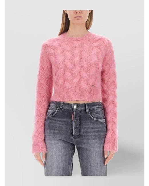 DSquared² Multicolor Cropped Jumper