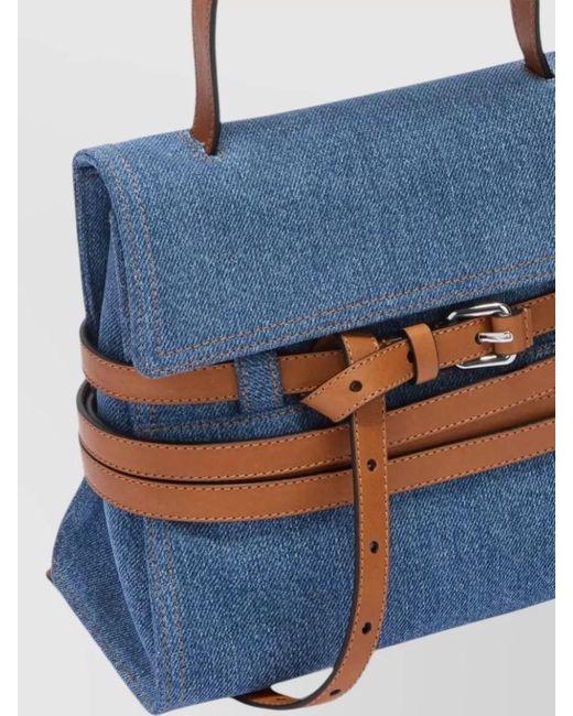Moschino Blue Denim Shoulder Bag