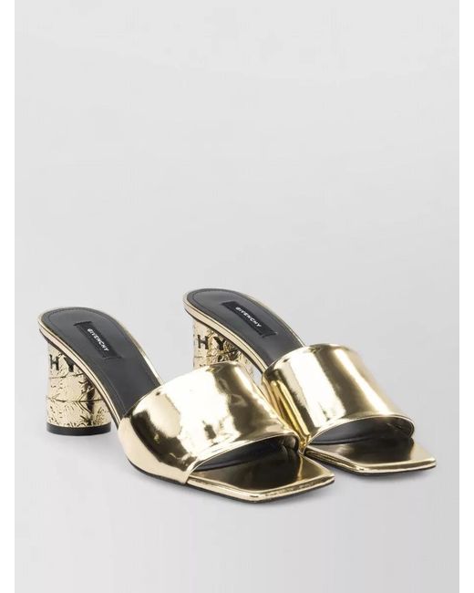 Givenchy Metallic Leather Mule Sandals