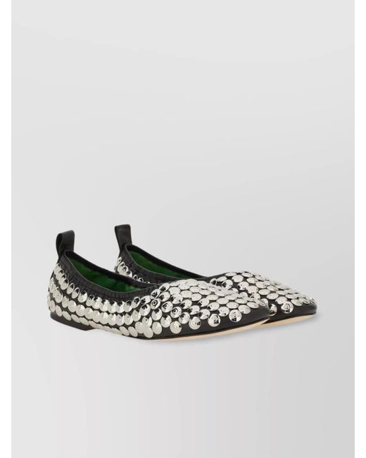 Tory Burch Metallic Leather Ballerina Flats