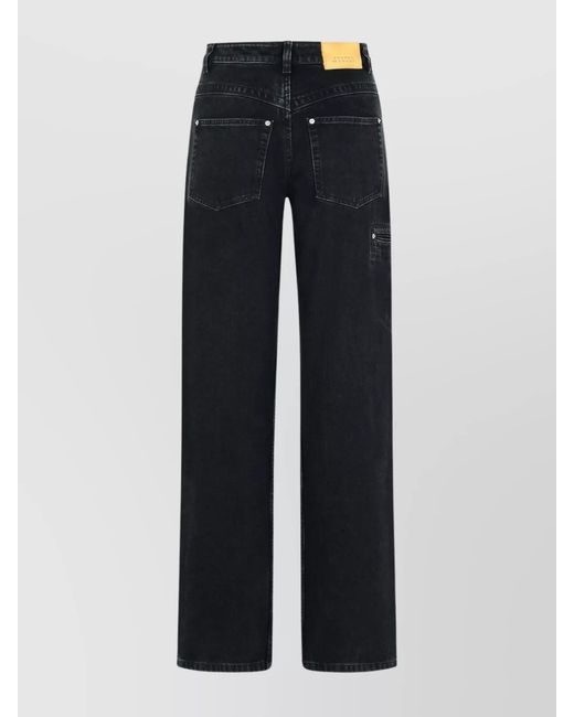 Isabel Marant Blue Denim Wide-Leg Trousers