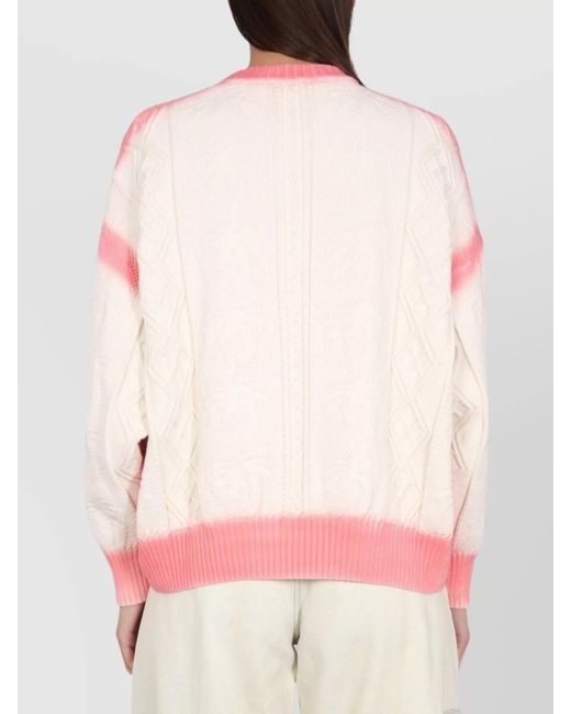 Palm Angels Pink Palm Tree Print Jumper