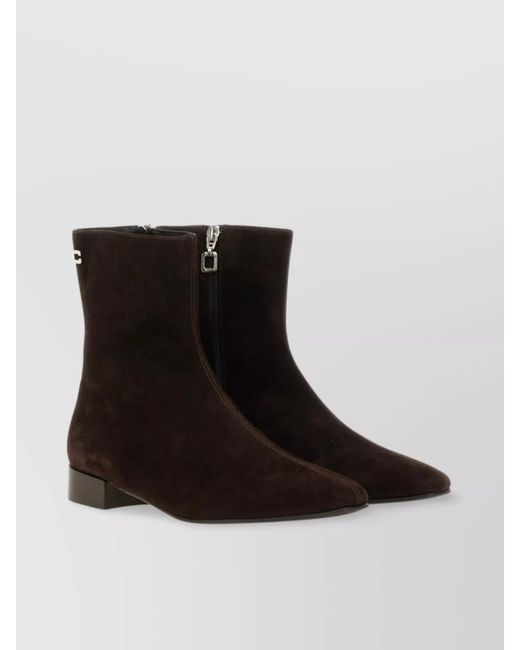 CAREL PARIS Black Leather Ankle Boots