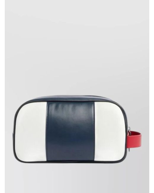 DSquared² Blue Color Block Wrist Strap Rectangular Holder for men