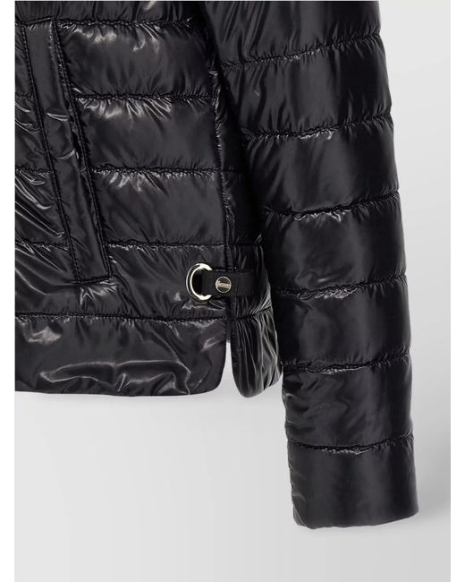 Herno Black Lightweight Down Jacket With Hood And Pockets