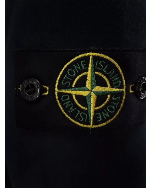 Stone Island Black Hooded Sweatshirt Made From Organic Cotton for men