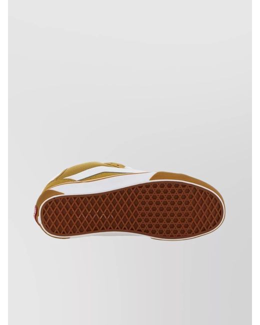 Vans Orange Leather Low-Top Sneakers for men