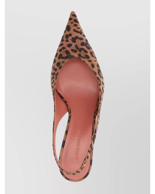 AMINA MUADDI Pink Calf Leather High Heel Pumps