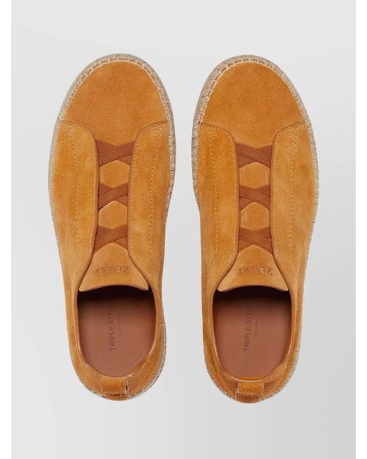 Zegna Multicolor Suede Slip-On Espadrille Sneakers for men
