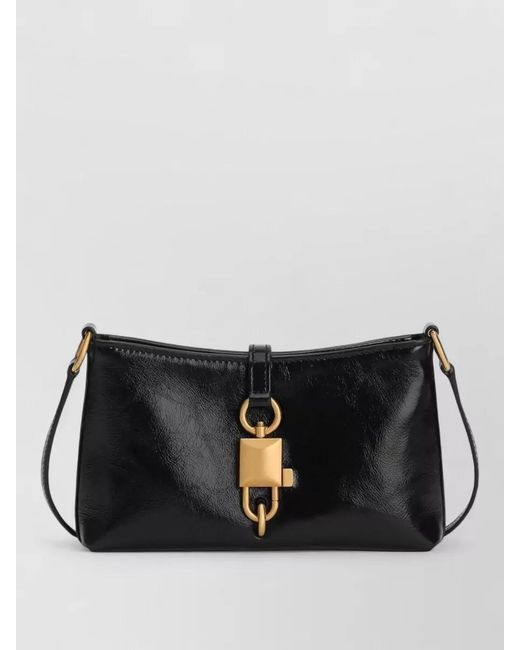 Dolce & Gabbana Black Lock Leather Shoulder Bag