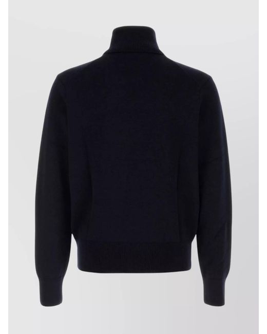 AMI Blue Merino Wool Turtleneck Sweater for men