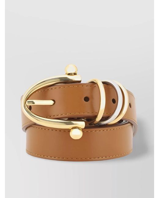 Chloé Multicolor Circular Brass Diamond-Tipped Double Loop Belt