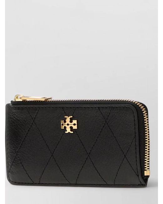 Tory Burch Black Charlie Leather Card Holder