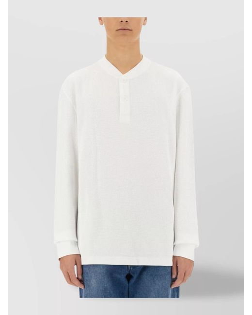 Barbour White Henley T-Shirt for men