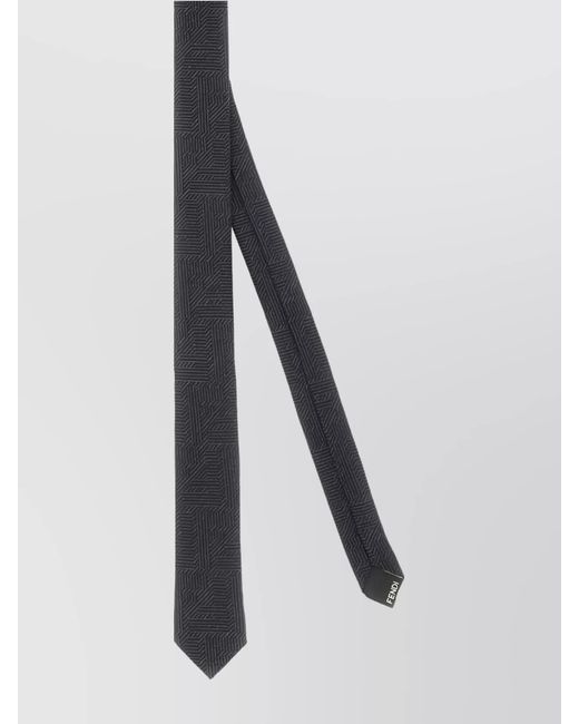 Fendi White Wool Tie for men