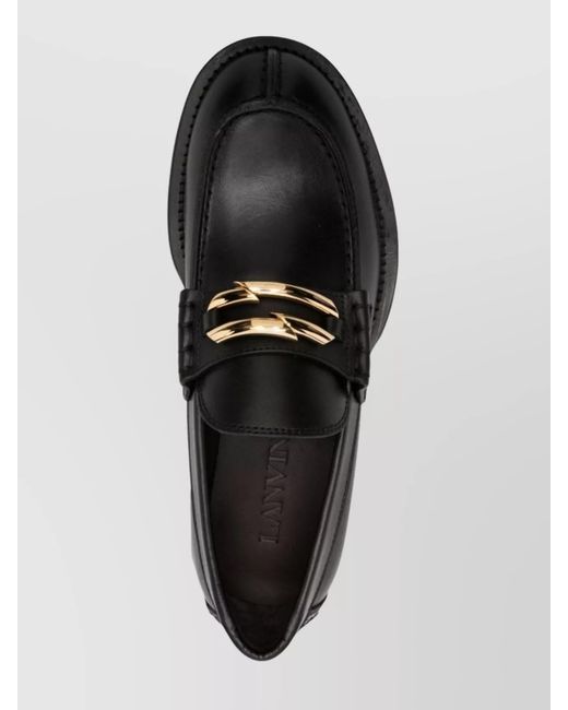 Lanvin Black Leather Loafers