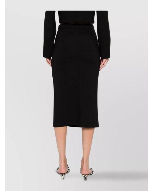 Pinko Black Side Split Knee-Length Pencil Skirt