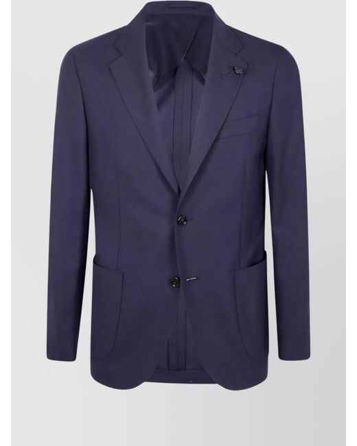 Lardini Blue Virgin Wool Suit for men