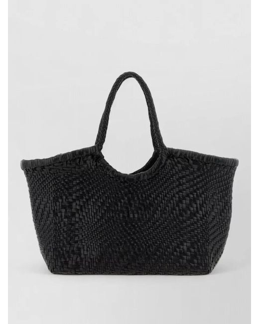 Dragon Diffusion Black Nantucket Big Leather Beach Bag