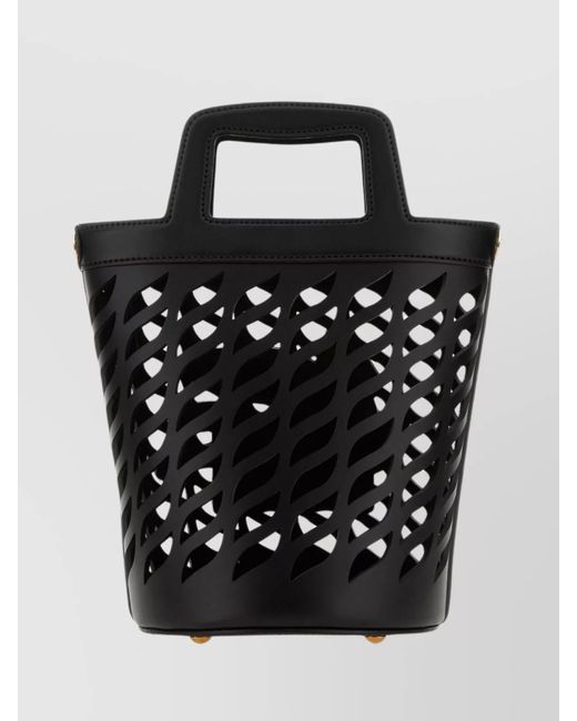 Etro Black Leather Bucket Bag