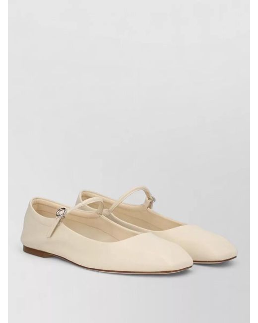 Aeyde Natural Uma Mary Jane Ballerina Flat Shoe