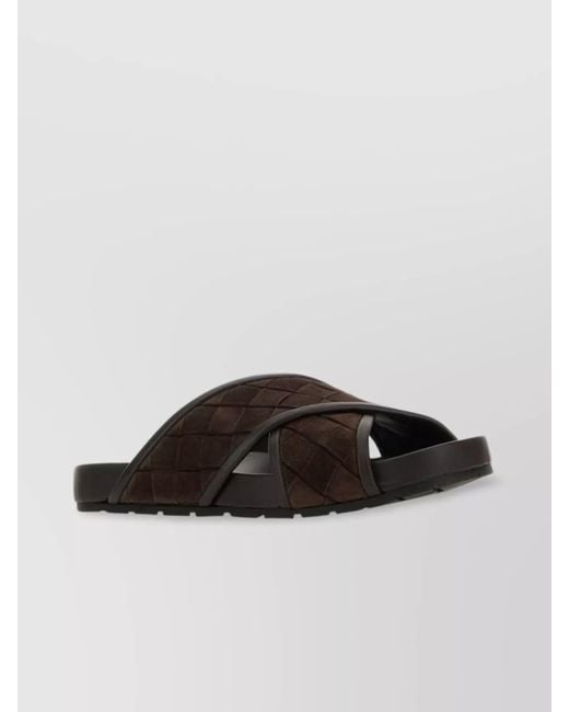 Bottega Veneta Brown Leather Sandals for men
