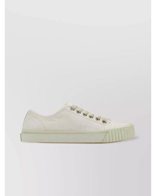 Maison Margiela White Canvas Tabi Low-Top Sneakers