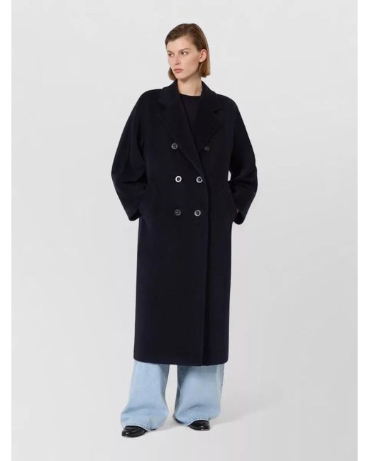 Max Mara Blue Icon Coat Madame Wool Cashmere