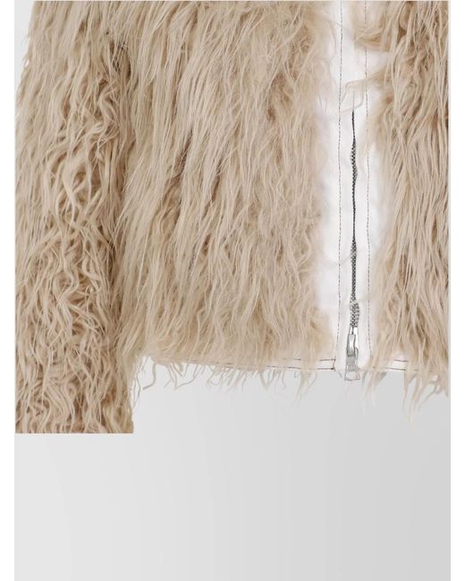Dries Van Noten Natural Faux Fur Jacket