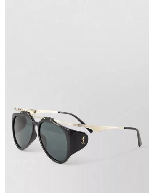 Saint Laurent Gray Amelia M137 F Sunglasses Double Bridge Metal