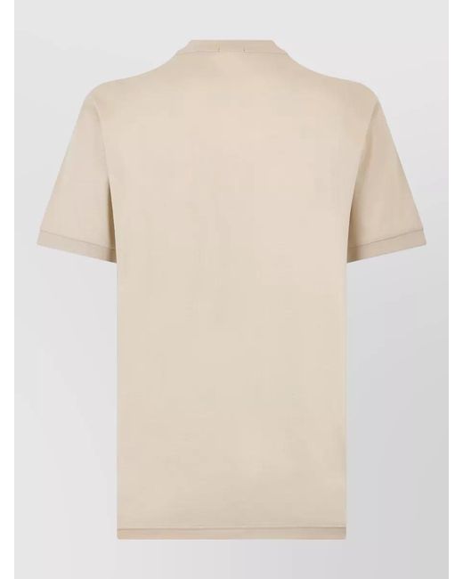 Boss Natural Zip Collar T Shirt Casual Style for men