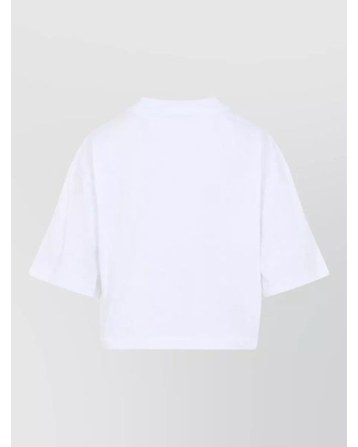 Marni White Cotton Oversized Logo-Print T-Shirt