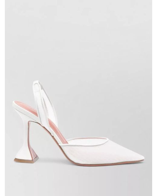 AMINA MUADDI Pink Holli Mesh Slingback Pumps High Heel