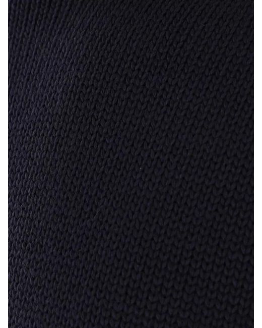 Roberto Collina Blue Silk Crew Neck Jumper Long Sleeves for men